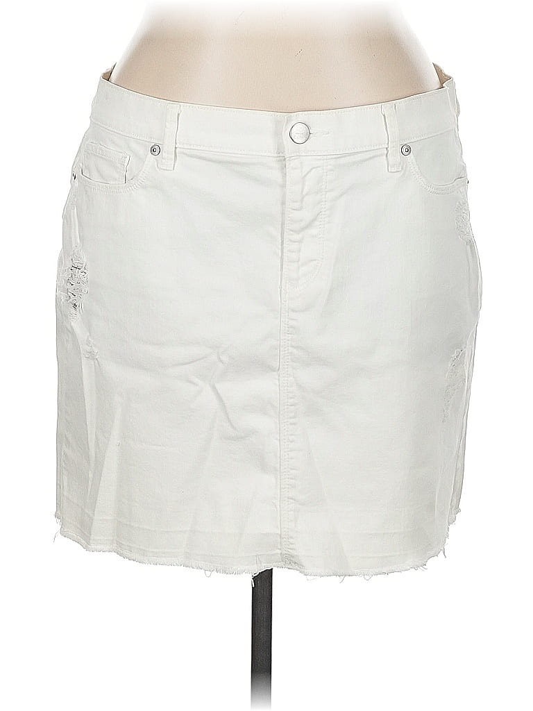 Pre-owned Ann Taylor Loft Outlet Casual Skirt In White