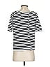 J.Crew Stripes Blue Short Sleeve Henley Size XXS - photo 2