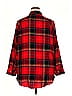 Terra & Sky Plaid Red 3/4 Sleeve Button-Down Shirt Size 2X - photo 2