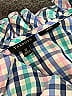 Talbots 100% Cotton Checkered-gingham Teal Blue Short Sleeve Button-Down Shirt Size 12 - photo 7