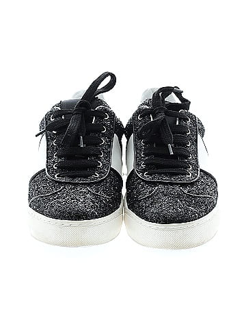 Valentino Garavani Calfskin Glitter Flycrew Sneakers (view 2)