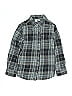 Old Navy 100% Cotton Plaid Gray Long Sleeve Button-Down Shirt Size 6 - photo 1