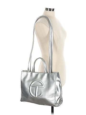 Telfar Medium 'Silver' Shopping Bag (view 2)