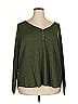 Terra & Sky Green Long Sleeve Henley Size 3X - photo 1