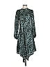 Sen 100% Polyester Animal Print Teal Cocktail Dress Size S - photo 1