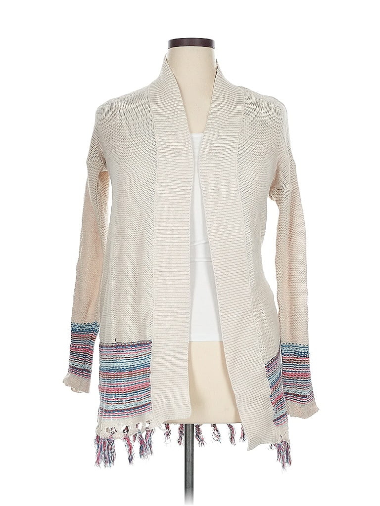 Pre-owned Roxy Cardigan Sweater In White