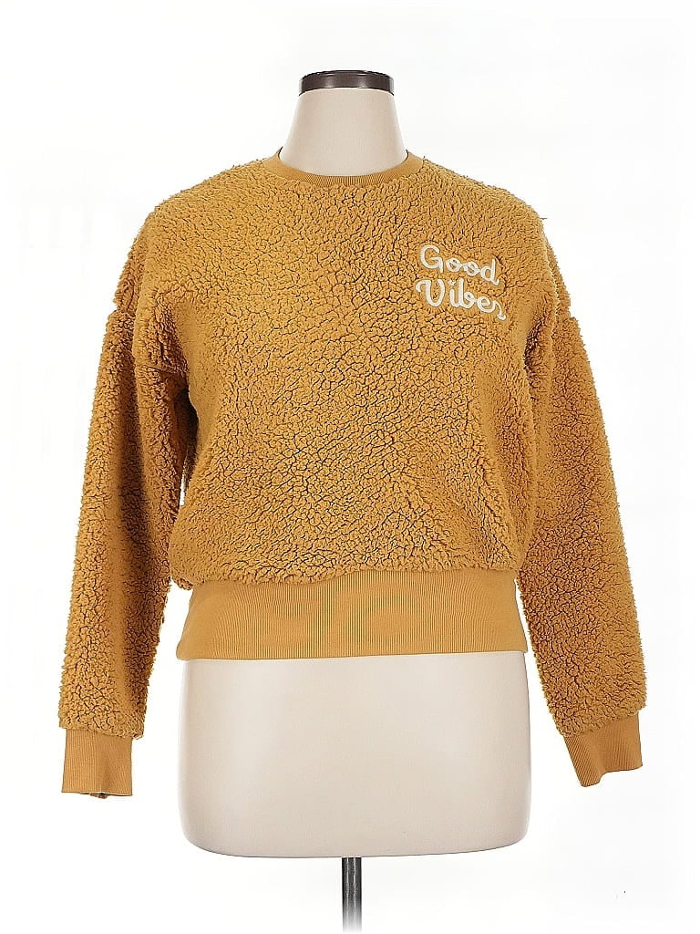 GRAYSON THREADS Pre-owned Pullover Sweater In Gold