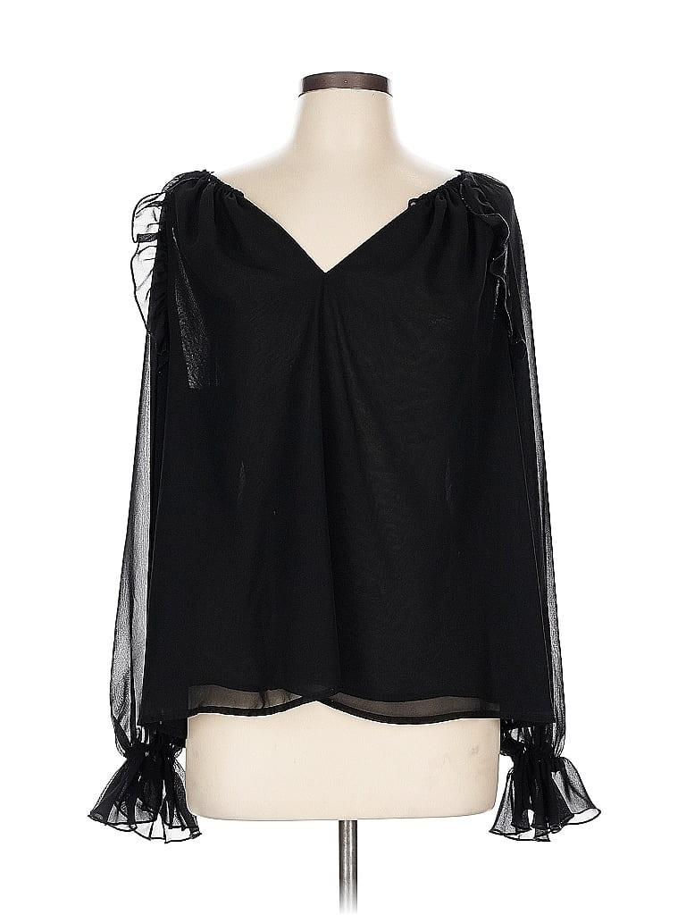 Pre-owned Express 3/4 Sleeve Blouse In Black