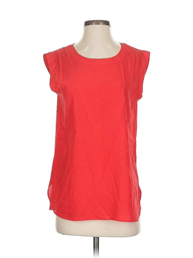 Click to view more detailed imagery on our partner's website Pre-owned J.crew Factory Store Short Sleeve Top Red Scoop Neck Tops