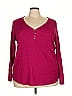 Terra & Sky Burgundy Purple Long Sleeve Henley Size 3X - photo 1