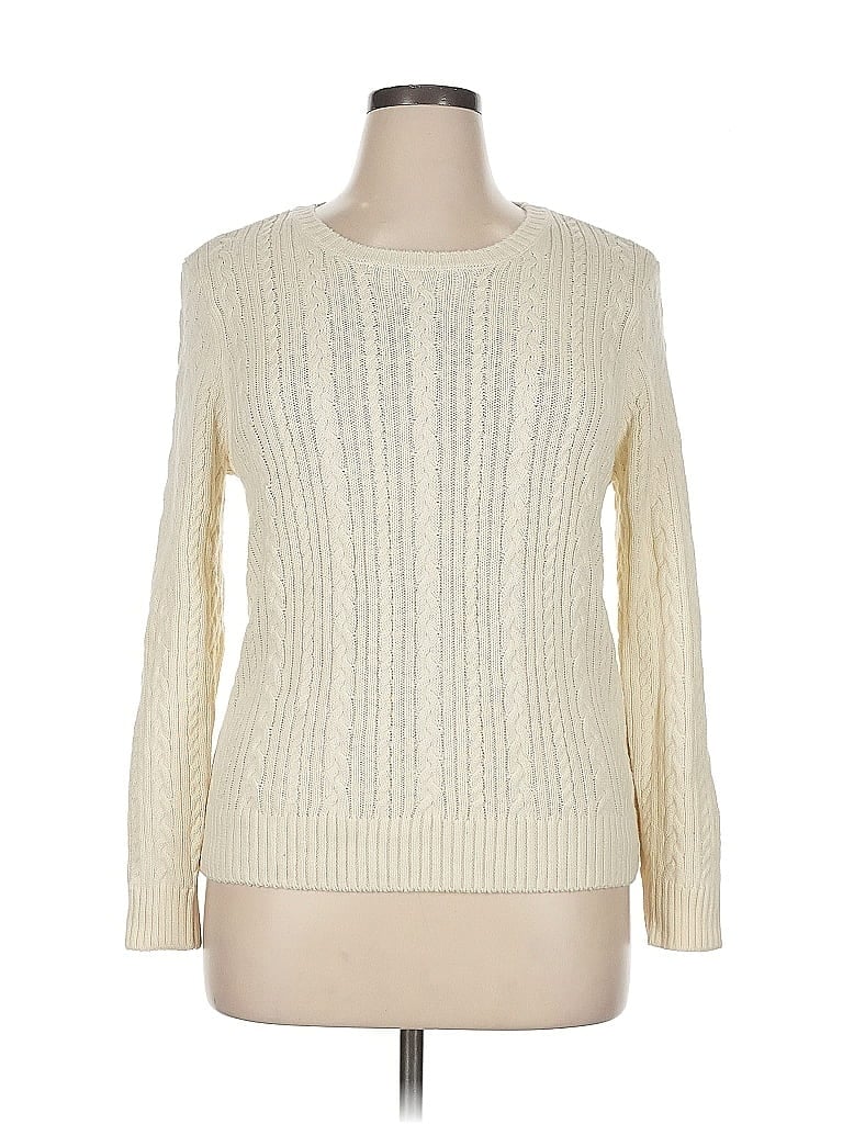 Click to view more detailed imagery on our partner's website Pre-owned Appleseeds Pullover Sweater In White