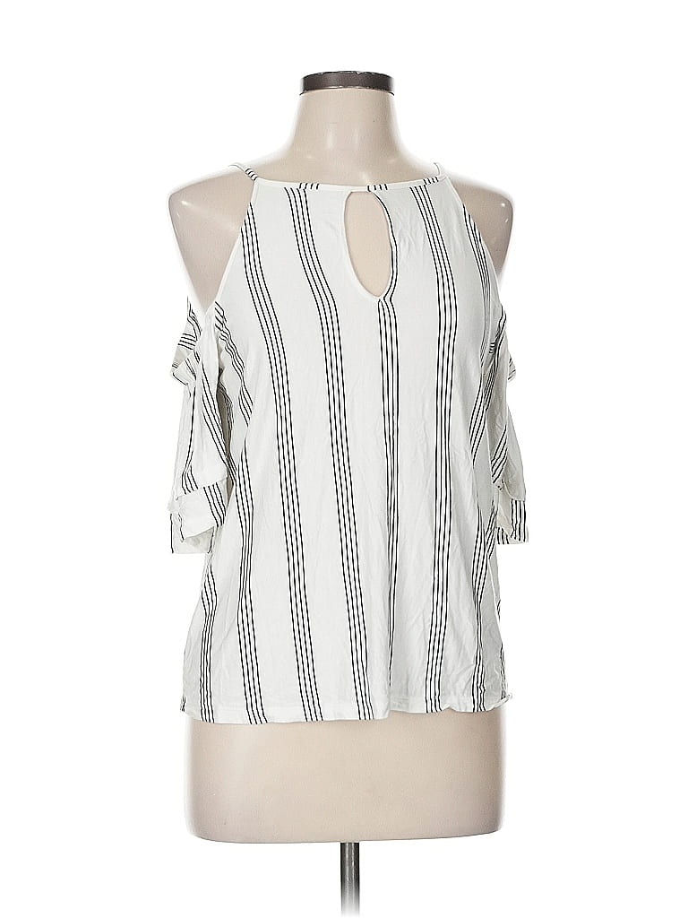 Pre-owned American Eagle Outfitters 3/4 Sleeve Blouse In White