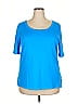 Talbots 100% Pima Cotton Blue Active T-Shirt Size 2X - photo 1