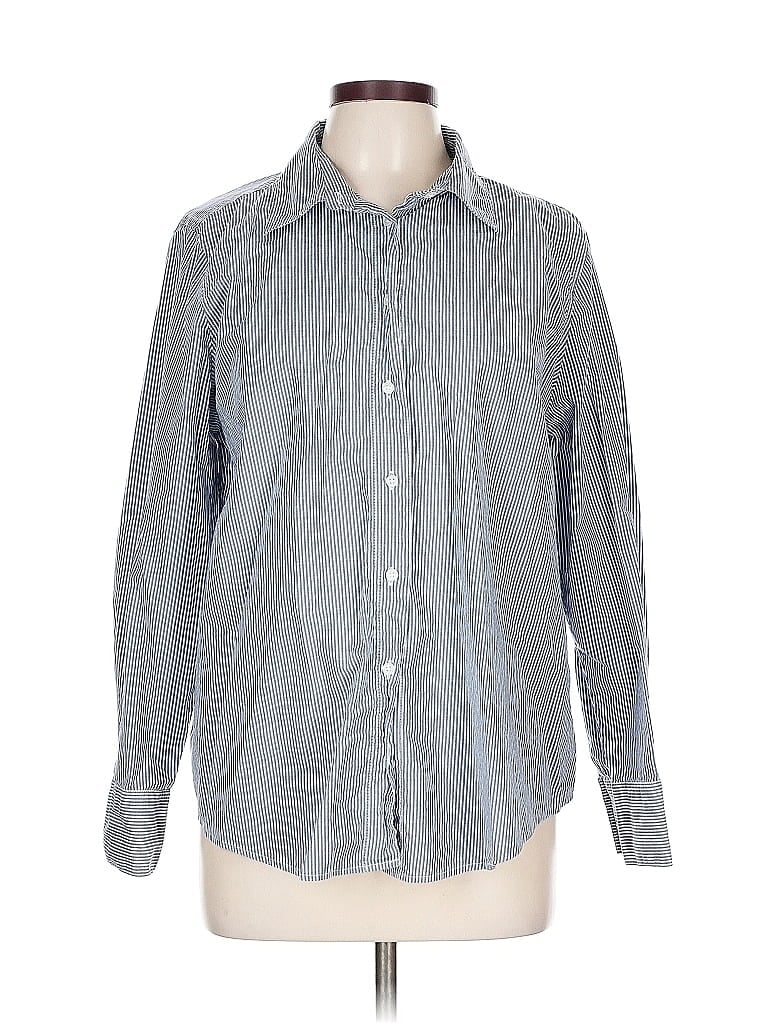 Pre-owned Banana Republic Factory Store Long Sleeve Button Down Shirt In Gray