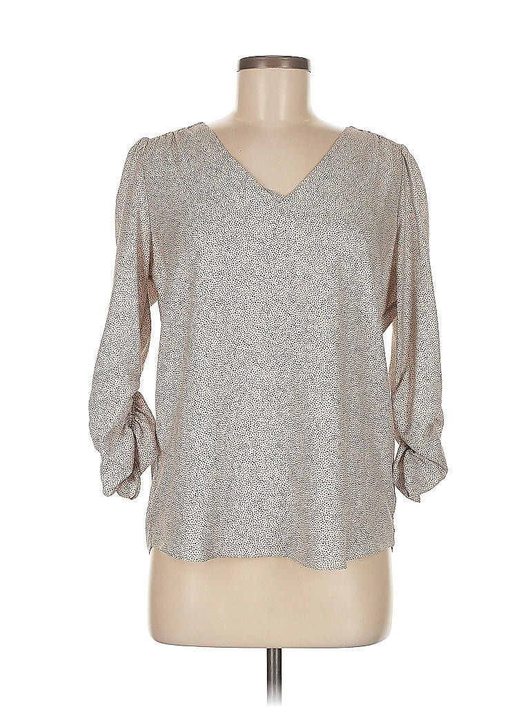 Pre-owned Maison D' Amelie 3/4 Sleeve Blouse In Gray