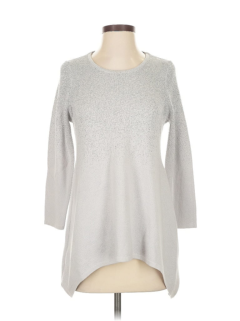 Click to view more detailed imagery on our partner's website Pre-owned Anne Klein Pullover Sweater In Silver
