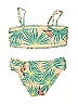 Billabong Tropical Green Pink Two Piece Swimsuit Size XS (estimated) - photo 2