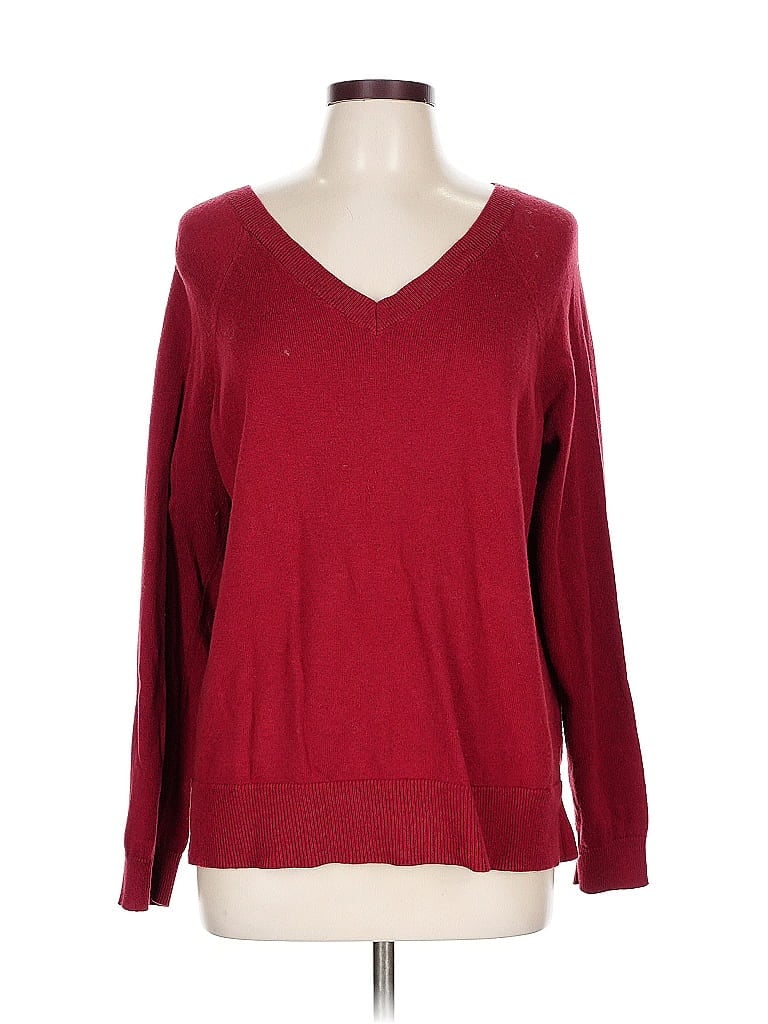 Pre-owned Lucky Brand Pullover Sweater In Red