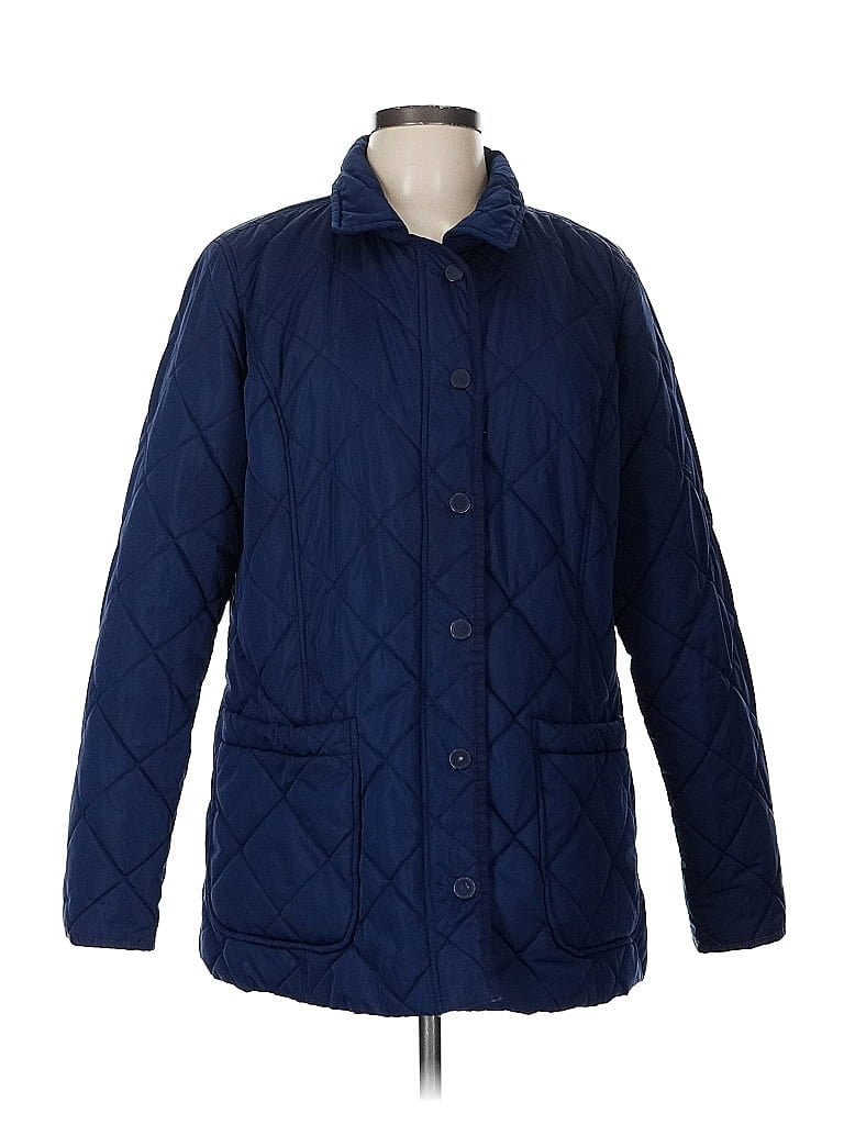 Isaac Mizrahi LIVE! Argyle Blue Coat Size M - photo 1