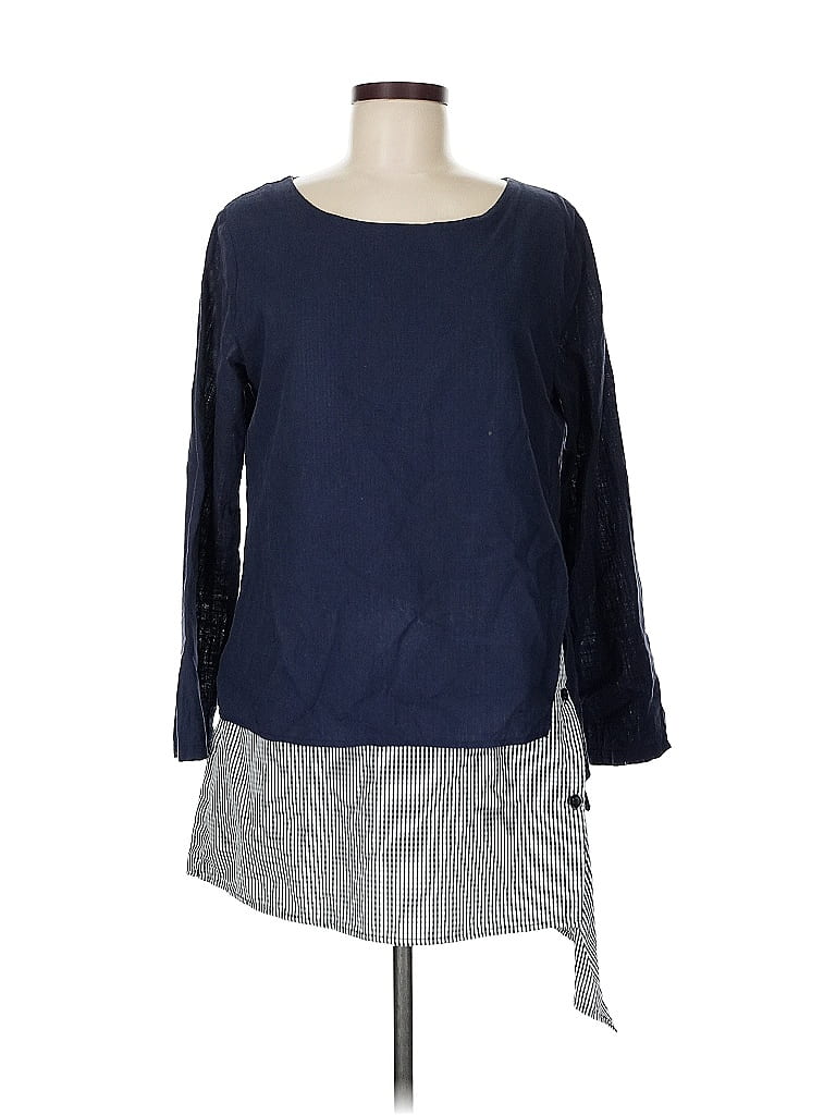 HAUT GRACILA BLEU 2XL - Léger, Col Asymétrique, Manches Longues - Occasion Très Bon État