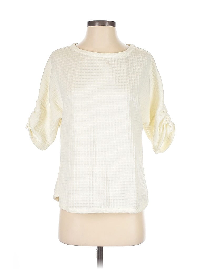 Pre-owned Max Studio 3/4 Sleeve Blouse In White