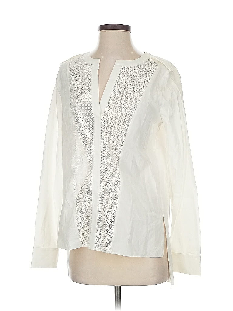 Bcbgmaxazria Long Sleeve Blouse In White