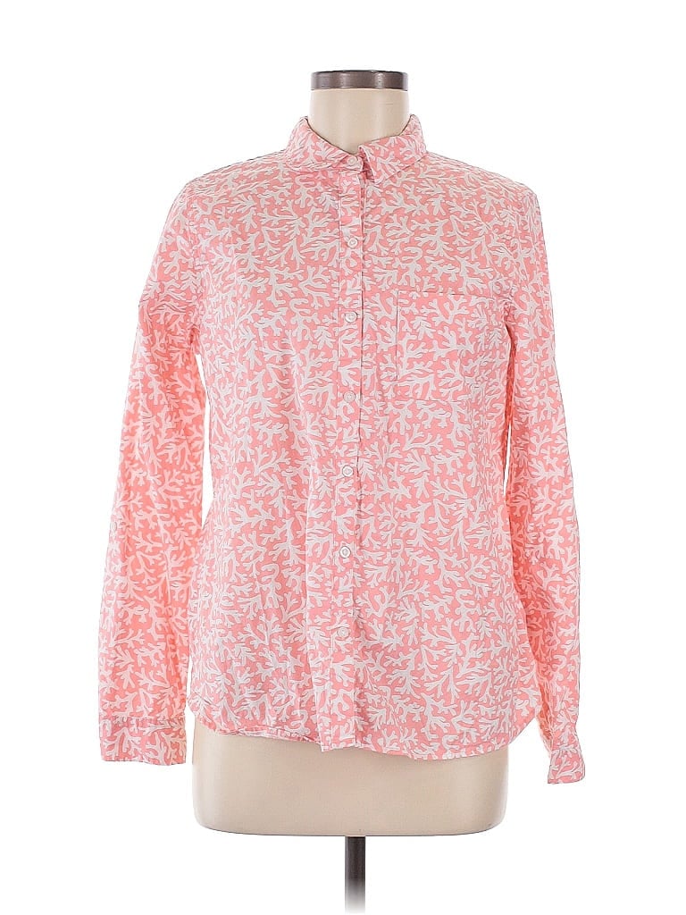 Pre-owned Croft & Barrow Long Sleeve Blouse In Pink