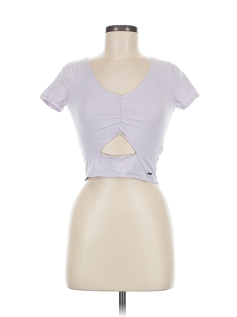 Pre-owned Hollister Short Sleeve T-shirt In Gray