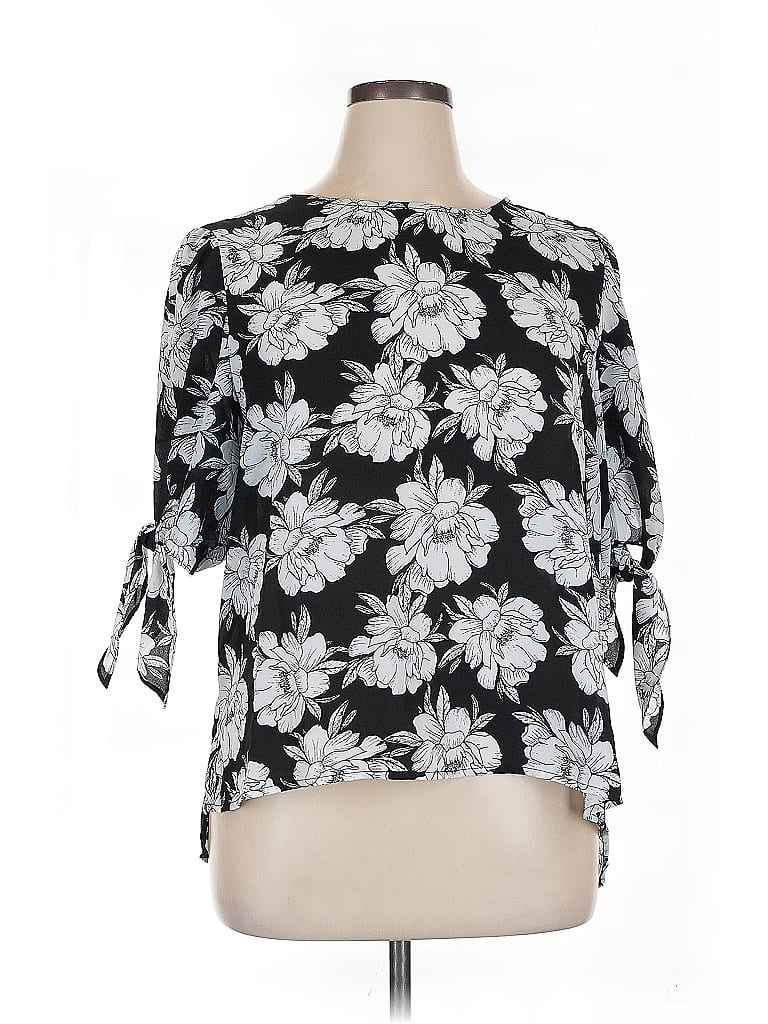 Click to view more detailed imagery on our partner's website Pre-owned Cece 3/4 Sleeve Blouse In Black