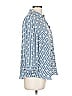 Chico's 100% Polyester Polka Dots Blue 3/4 Sleeve Blouse Size Lg (2) - photo 4