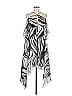 Aidan Mattox 100% Polyester Graphic Silver Black Cocktail Dress Size 6 - photo 1