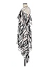 Aidan Mattox 100% Polyester Graphic Silver Black Cocktail Dress Size 6 - photo 5