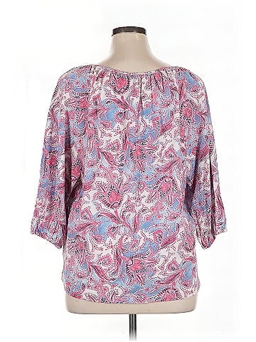 L-RL Lauren Active Ralph Lauren 3/4 Sleeve Blouse (view 2)