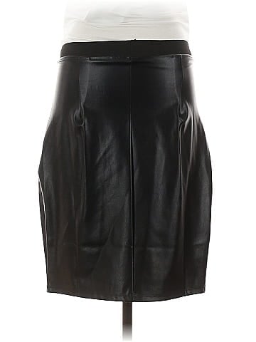 Hatch Faux Leather Skirt (view 2)