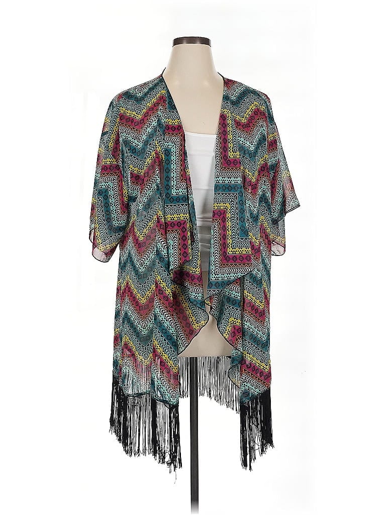 Pre-owned Lularoe Kimono In Blue