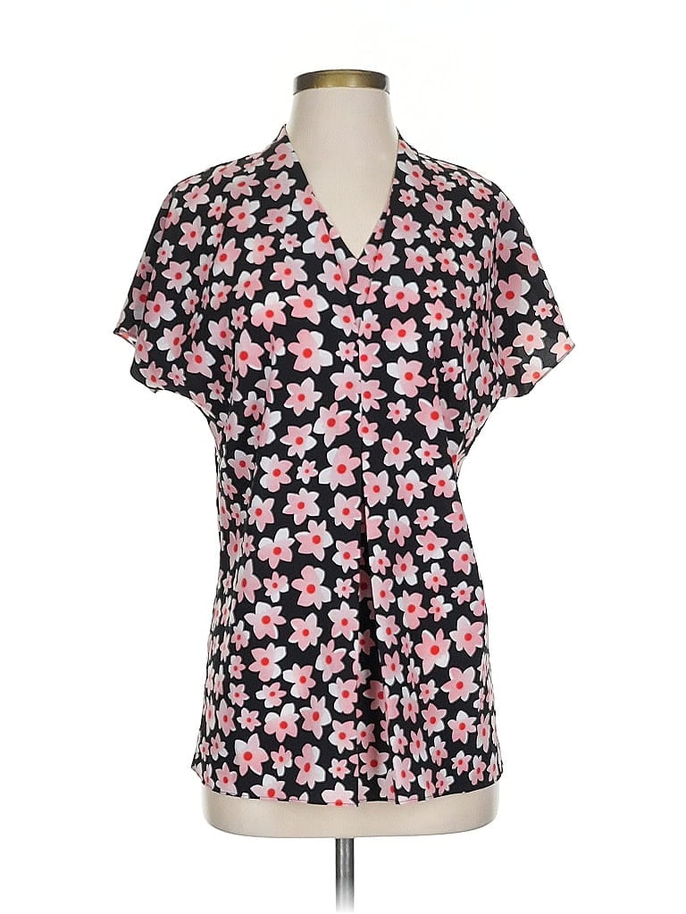 CABI Pre-owned Short Sleeve Blouse In Black