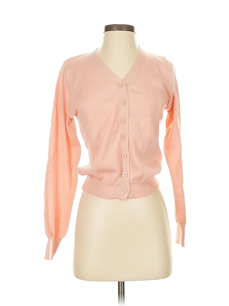 Pre-owned Assorted Brands Cardigan Sweater In Orange