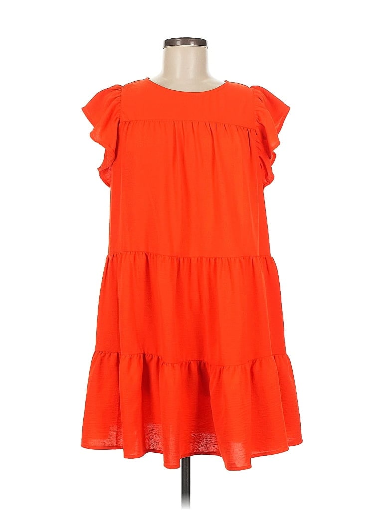 Pre-owned Unbranded Casual Dress In Orange