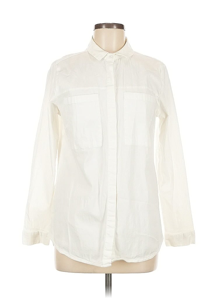 Pre-owned Walter Baker Long Sleeve Button Down Shirt In White