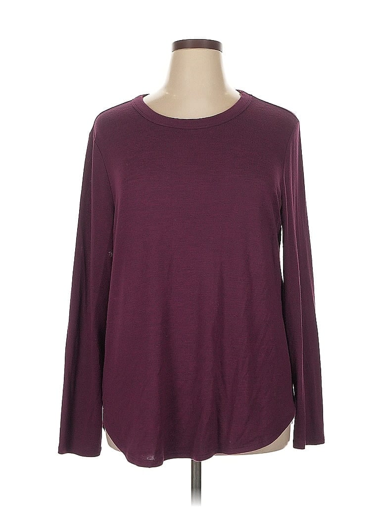 Pre-owned Banana Republic Long Sleeve T-shirt In Purple