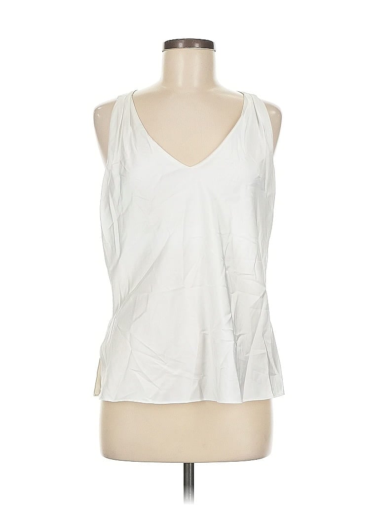 Pre-owned Boston Proper Sleeveless Top White V Neck Tops