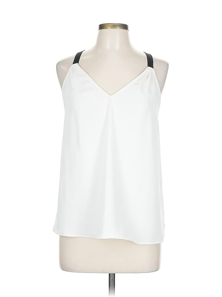 Pre-owned 19 Cooper Sleeveless Blouse In White