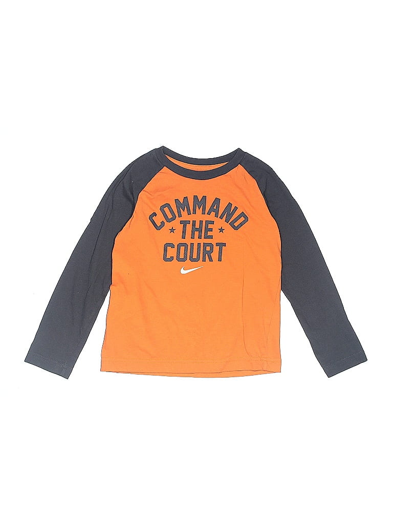 Pre-owned Nike Kids' 3/4 Sleeve T-shirt In Orange