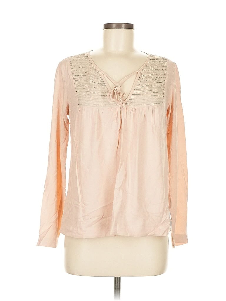 Pre-owned Ella Moss Long Sleeve Blouse In Pink