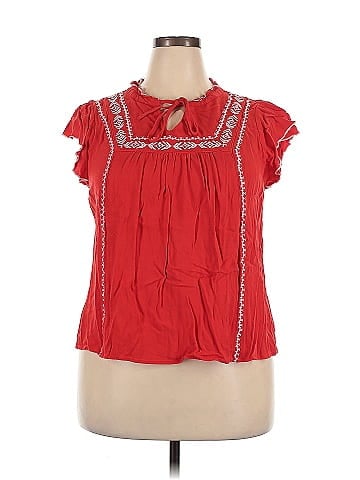 Indigo Rose Short Sleeve Blouse (view 1)