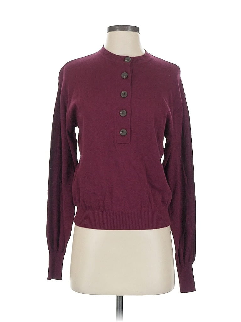 Click to view more detailed imagery on our partner's website Pre-owned Good American Long Sleeve Henley Shirt In Burgundy