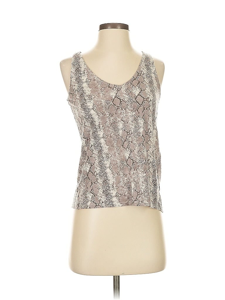 Pre-owned Soft Joie Sleeveless Top Silver Scoop Neck Tops