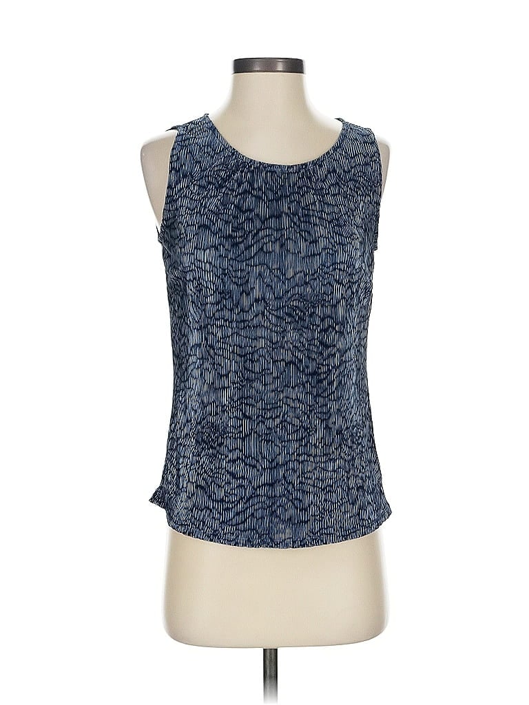 Pre-owned Banana Republic Tank Top Blue Halter Neckline Tops