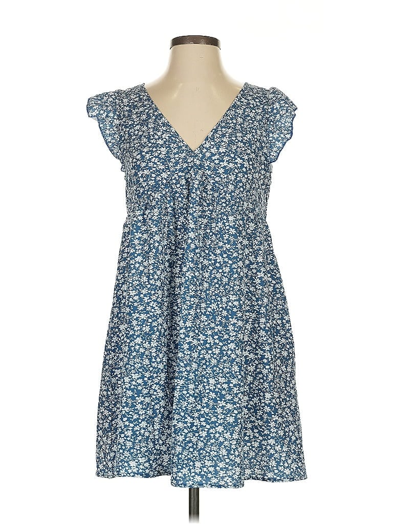 Pre-owned Shein Casual Dress In Blue