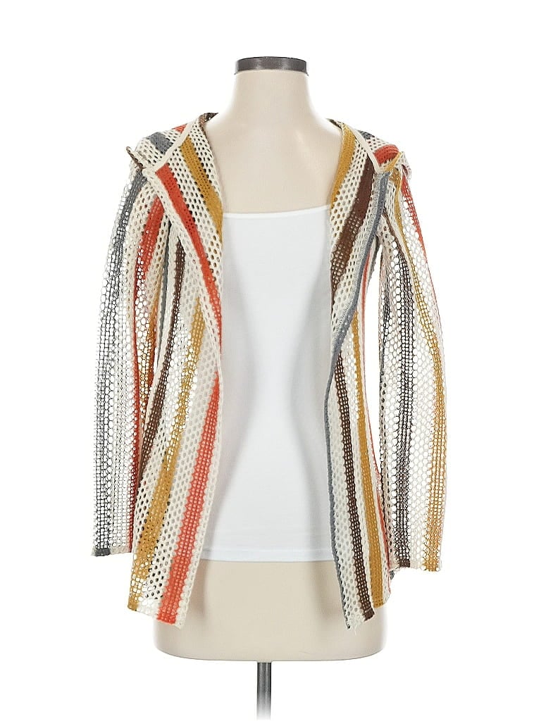 Pre-owned Assorted Brands Cardigan Sweater In White